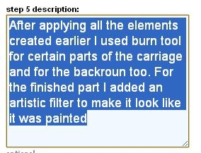 Creation of Painted glass carriage: Step 5